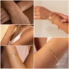 DEARMAY Gold Bracelets for Women 14K Real Gold Plated Jewelry