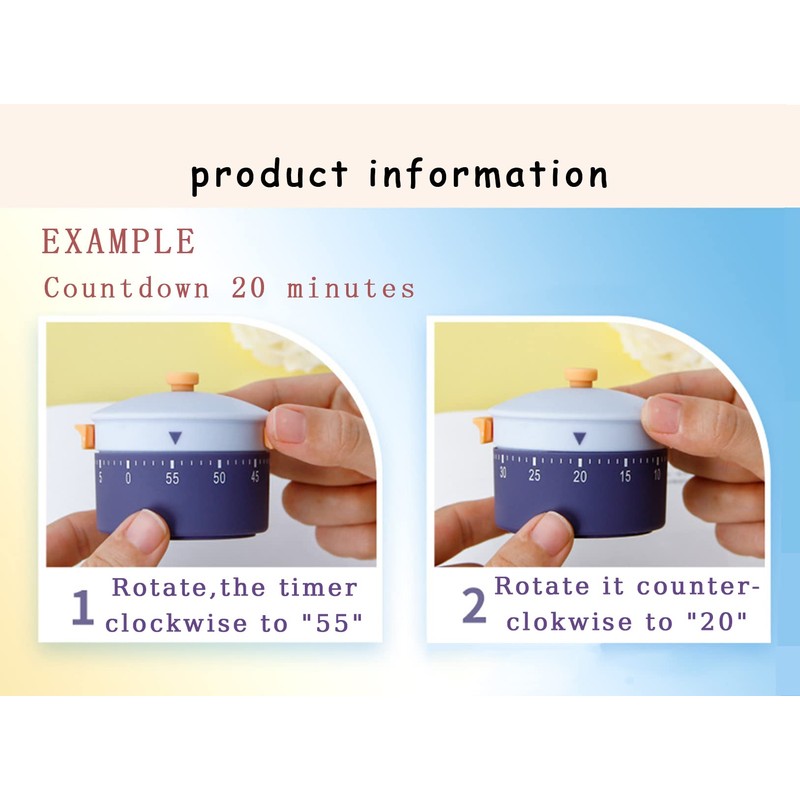 Ranvi Cute Time Manager, Kitchen Timer for Cooking and Baking,