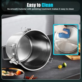 Stainless Steel Airtight Canister Kitchen Counter Food Container Storage Silver