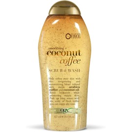 OGX, Body Wash y Exfoliante de Coco y Café, 577 ml