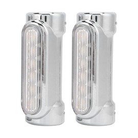 Fydun Luces de Barra de Carretera para Motocicleta, 2 Piezas Barra de Luz de Carretera Cromada Universal Luces de Conducción para Tubo Anticolisión de 1.25in de Diámetro