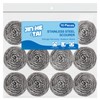 10 Pack Stainless Steel Scrubber, Steel Wool Srubber for Scouring