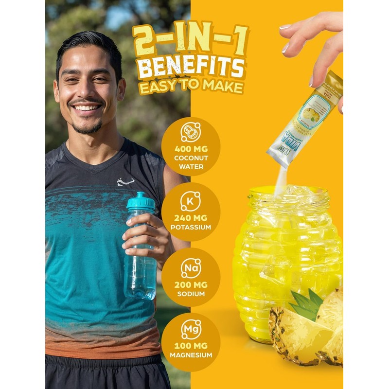 KLASS VIDA Electrolyte Drink Mix – Pineapple Agua Fresca Flavor