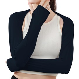 PALAME Women's Bolero Arm Cover, Spring and Summer, Ice Silk, Cold Sensation, Wide Range of Protection from Wrist to Shoulder to Shoulder, Shoulder Arm Cover, UPF 50+, UV Protection, Cool, Sweat