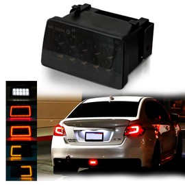 Bestview 5-In-1 LED Rear Fog Light Assembly Kits Compatible for 2011-2021 Subaru WRX STI Impreza XV Crosstrek, Function as Tail Brake Backup Reverse Turn Signal Lights (Smoke Len)