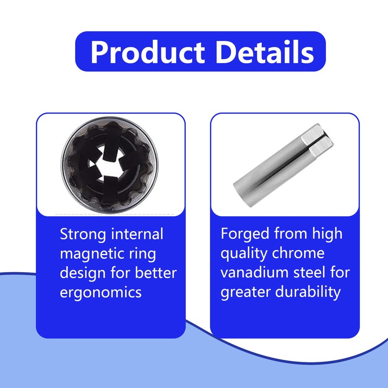 Funnaura 16mm Spark Plug Socket, Spark Plug Removal Tool for