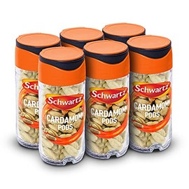 Schwartz Cardamom Pods 26 G | Jar | Pack of 6 | Warm, Spicy, Sweet Flavour | Perfect for Use in Indian Cuisine