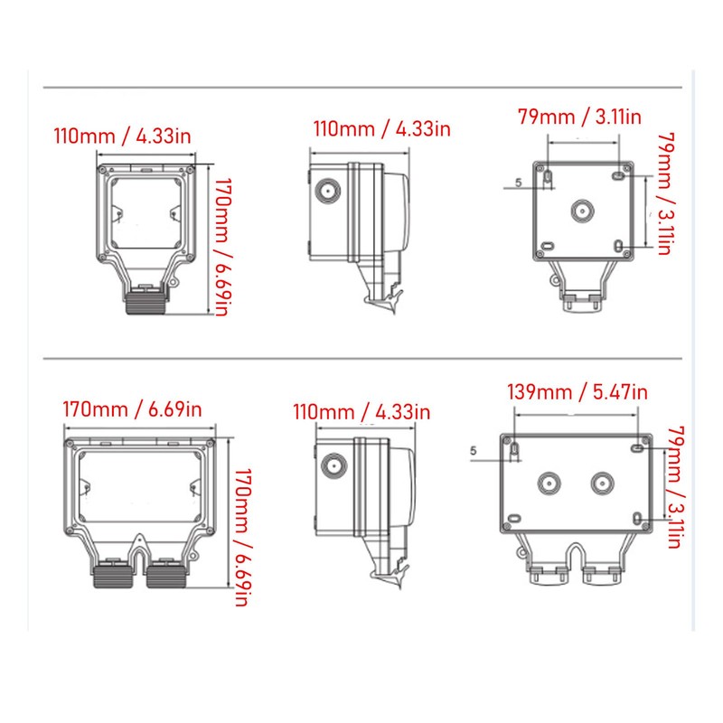 Waterproof WiFi Smart Power Outlet, APP Control, Outdoor Plug Socket
