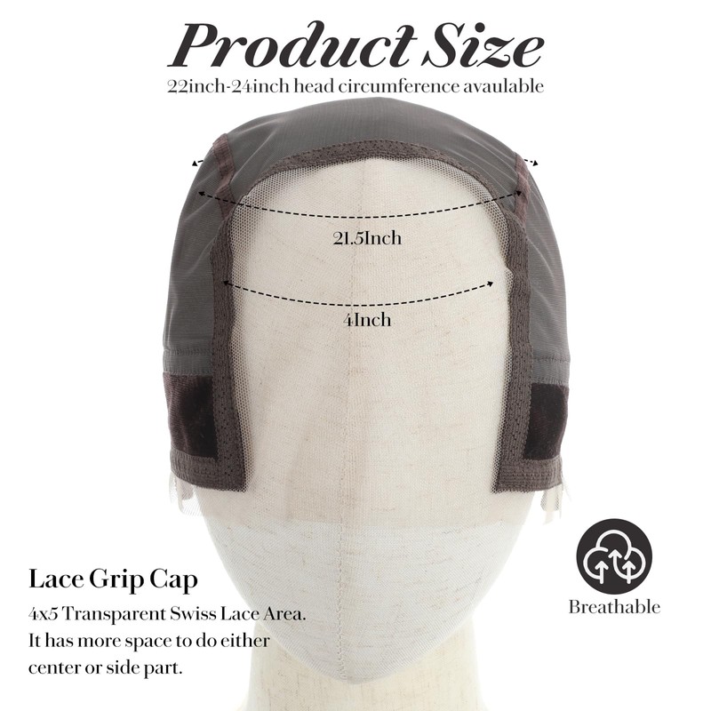 Wig Caps for Women Non Slip, Adjustable Wig Grip Cap