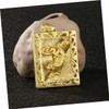DOITOOL 2pcs Antique Brass Zodiac Tiger Pendant Lightweight Hanging Decor