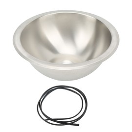 RV Kitchen Sink 304 Stainless Steel Wiredrawing Smoothing Space Saving Round RV Sink for Camper Boat