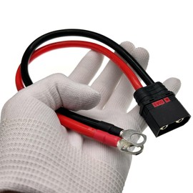 QS8 Male Connector Diversion Wire for Motorcycle Electric Vehicle Output Cable Anti-Sparking QS8-S Plug Socket 8AWG 50CM M6 Terminal