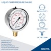 5000 Psi Glycerin Liquid Filled Hydraulic High Pressure Gauge, 2.5"