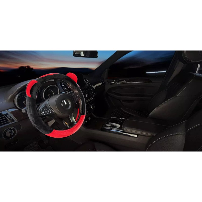 HUILI Universal fit 15'' Car Steering Wheel Cover Soft Comfortable