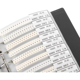 WINGONEER 1%0603 SMD 170 Value Resistor (0Ω to 10M Ω) and 55 Value Capacitor (1pF-1uF) Assembly Kit Sample Book