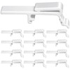 Jetec 12 Pieces Vertical Blinds Valance Clip White Plastic Dust