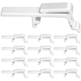 Jetec 12 Pieces Vertical Blinds Valance Clip White Plastic Dust Cover Bracket Fits 1 1/2 Inch and 1 9/16 Inch Rail Across The Top