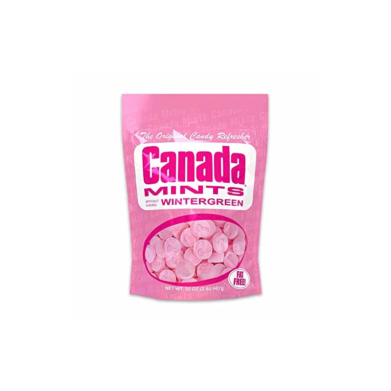 The ORIGINAL Canada Mints - Flavored Wintergreen Candy, Retro Candy