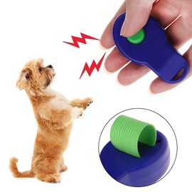 Lyguy Pet Clicker, Pet Clicker Dog Training Sounder Puppy Whistle Guide Supplies With Finger Strap Purple