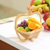 RoyalHouse Bamboo Foldable Fruit Bowl Apple Shape, Fruit & Vegetable