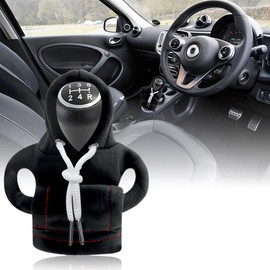 SXCCNW YHDM-121 Car Gear Knob Cover, Gear Knob Cover, Gear Knob Hoodie Cover, Car Shifter Hoodie for Car Gear Lever Decoration Accessories, Black, 15 x 13 cm