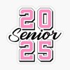 Modern Works class of 2025 pink graduation Vinyl  Sticker  cup Window Bumper Wall Laptop