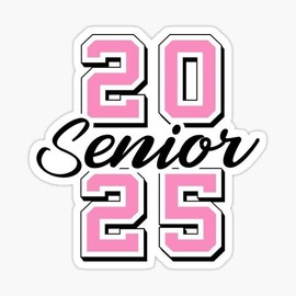 Modern Works class of 2025 pink graduation Vinyl  Sticker  cup Window Bumper Wall Laptop