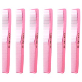 Allegro Barber Combs Set - 400 Cutting Combs, Pocket Styling Combs for Hair Stylists and Barbers, 6 Pcs (Fresh Pink)