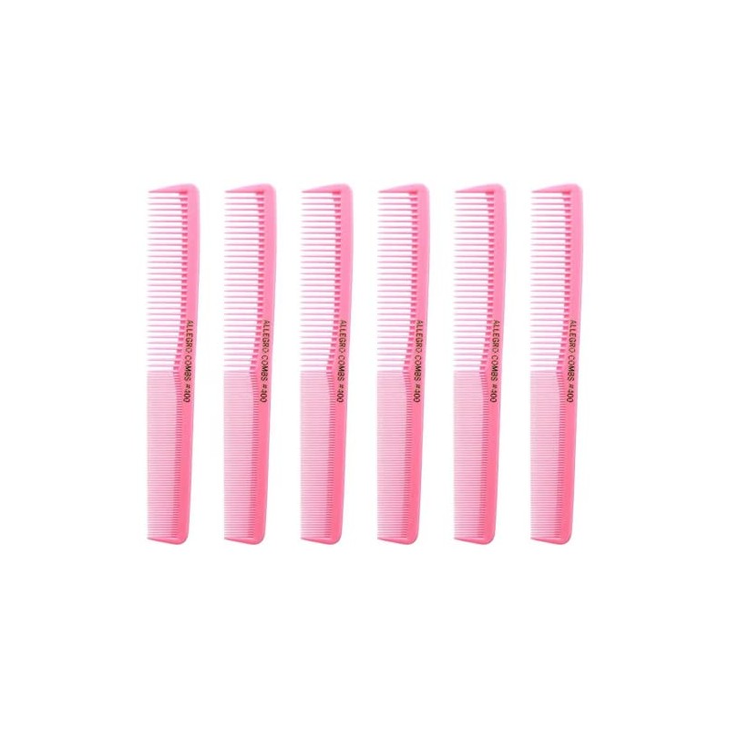 Allegro Barber Combs Set - 400 Cutting Combs, Pocket Styling