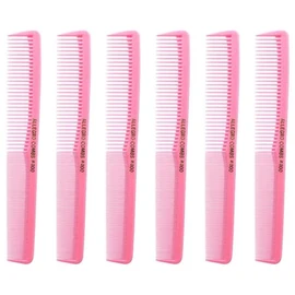 Allegro Barber Combs Set - 400 Cutting Combs, Pocket Styling Combs for Hair Stylists and Barbers, 6 Pcs (Fresh Pink)