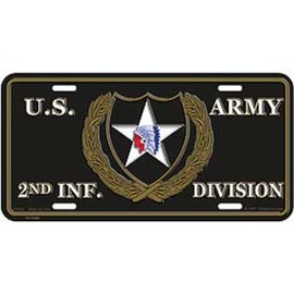 FindingKing U.S. Army 2nd Infantry Division License Plate