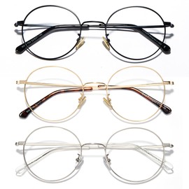 Cyxus Blue Light Filter Glasses Without Prescription Men Women Fashion Computer Protective Glasses Screen Glasses Gaming Glasses 403B019, Black, gold, silver
