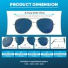 proSPORT Aviator Bifocal Sunglass Reader +1.50 Blue Flashed Mirror Silver