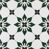 Alow Peel and Stick Floor Tile Green and Black, Self-Adhesive