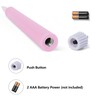 Eywamage Short Pink Flameless Taper Candles with Remote, Flickering Battery
