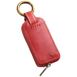Smasol Tebra Key Case, Genuine Leather, Clavis Compatible, Mansion, Handsfree, Tebra Key Cover, Housewarming Gift, Smart Key Cover, Apartment Key Cover, 3D Luxury / Red