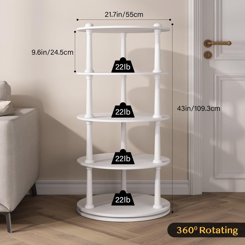 SULIVES 360° Rotating Space-Saving Shelf – Easy Install & Clean,