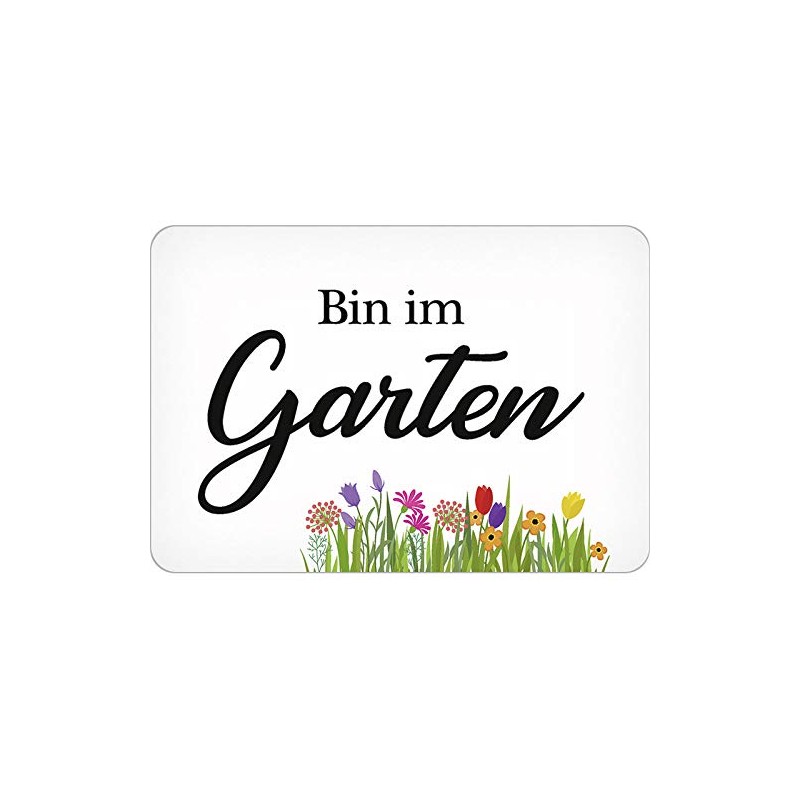 Blechwarenfabrik Braunschweig KH024 Cult Sign "Bin im Garten Bin im