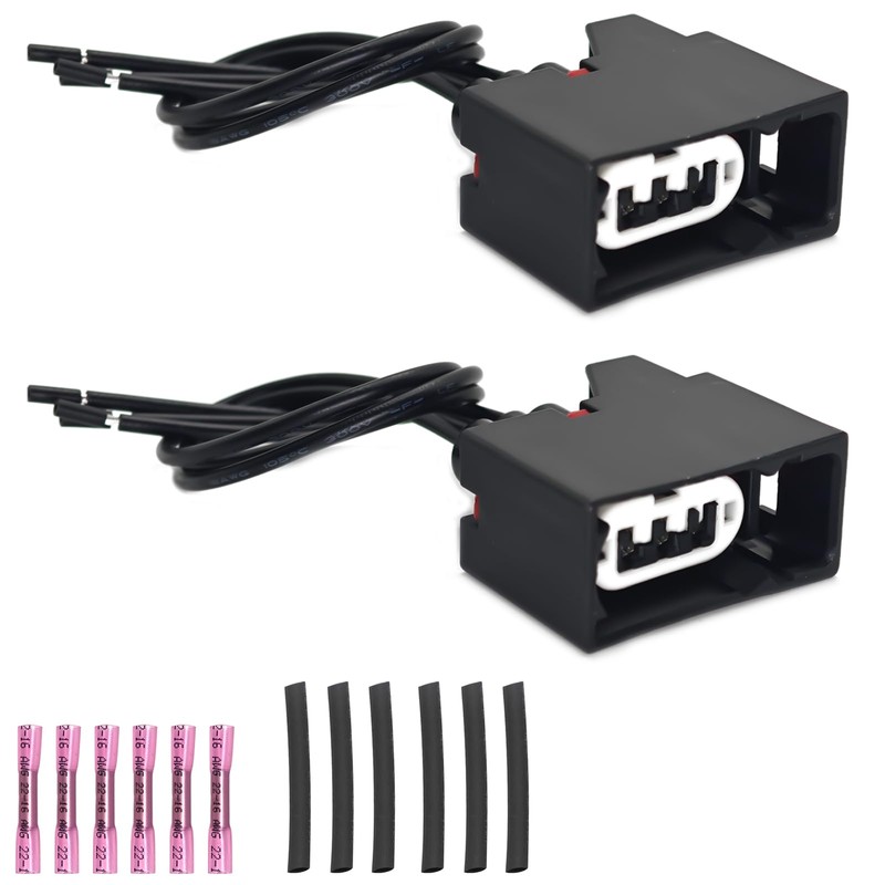 2PCS Front Turn Signal Light Connector Plug Harness 68065016AB Compatible