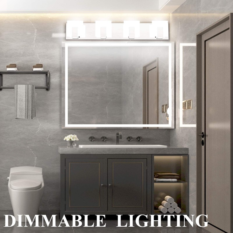 Aipsun 4 Lights Dimmable Modern LED Vanity Light for Bathroom