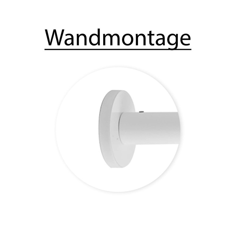MDEKOR Wall Bracket 1-Track White Glossy P Wall Bracket with