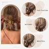 Aikeis 4 Pieces Metal Hair Scrunchies Hair Ties Fashion Hair
