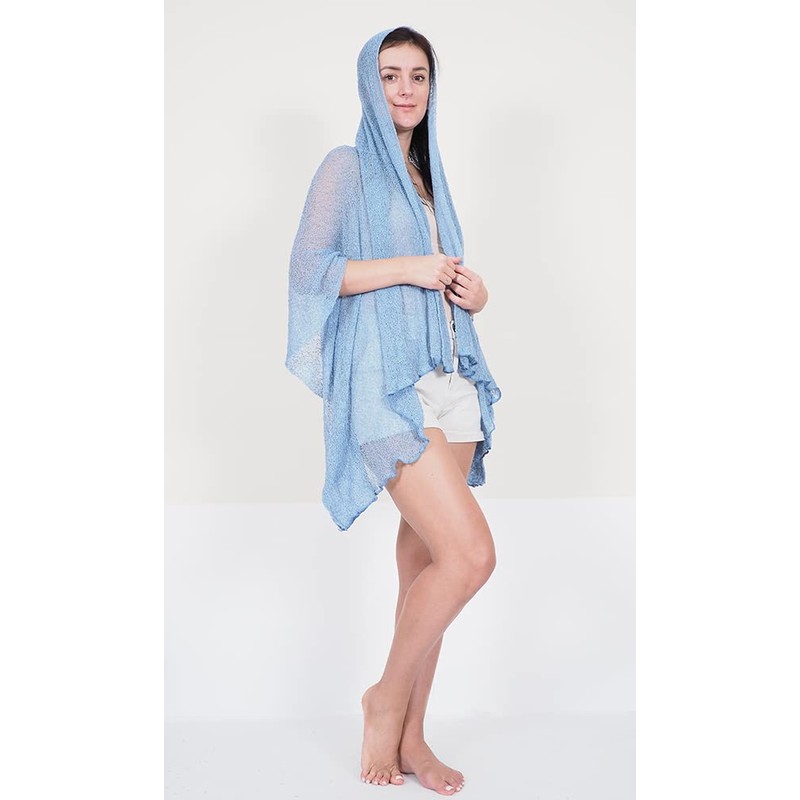 Women's Crochet Stretch Lace Fish Net Medium Length Maternity Cascade