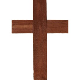 Ekena Millwork DECR012X016X1500CRSRD Vintage Farmhouse Cross, Barnwood Decor Collection, 12"W x 16"H x 1 1/2"D, Salvage Red
