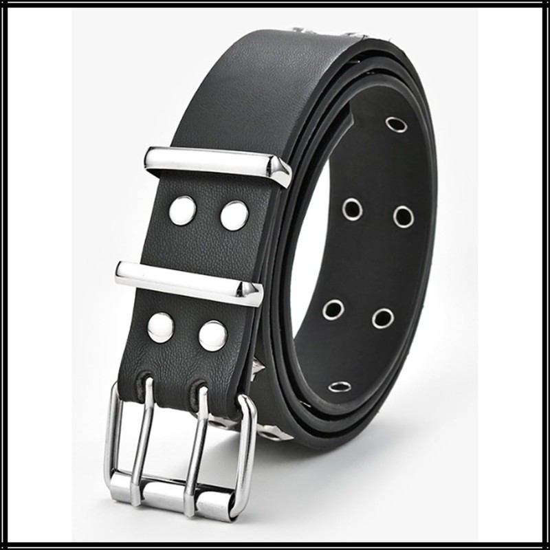White Fang BT280 Women's Belt, Leather, Stylish, Chain, Keyring, Lock,