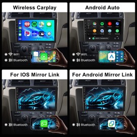[2GB+64GB] Android Car Stereo for Volvo XC70/V70/S60 2004-2007 Head Unit, Wireless Carplay Android Auto Mirror Link, 10.1 Inch Touch Screen Car Radio GPS,Bluetooth, WiFi, FM RDS Radio,BT/SWC/EQ