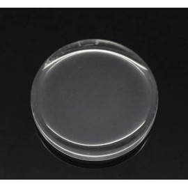 Unbranded 10 pcs. Circle Clear Round Glass Dome Seals Tiles – 25mm (1 in) – 4.8mm Thick