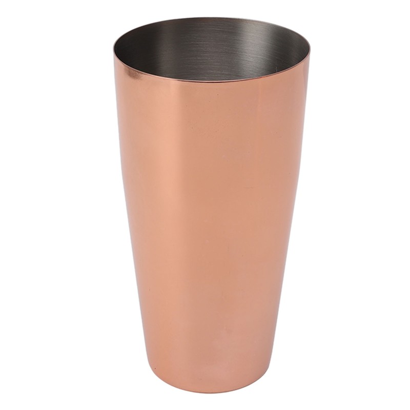 Boston Cocktail Shaker Stainless Steel Rose Gold Glossy Surfaces Leakproof