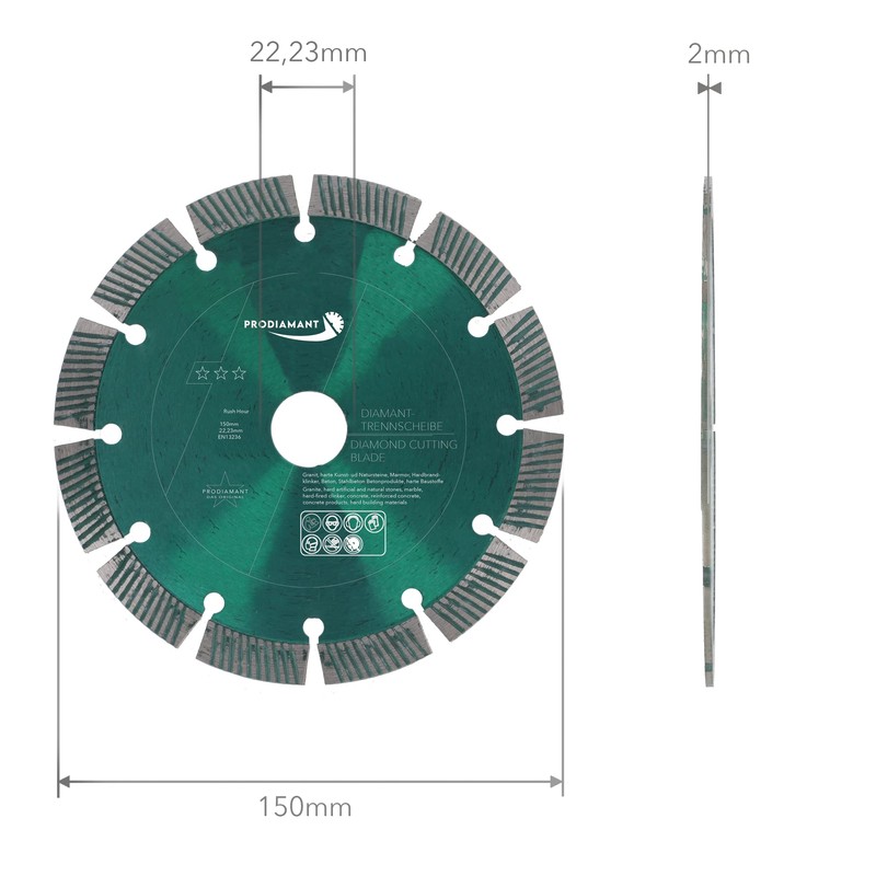 PRODIAMANT RushHour Diamond Cutting Disc 150 mm for Concrete and