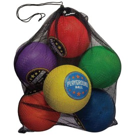 Franklin Sports Playground Balls - Rubber Kickballs and Playground Balls with carry bag For Kids - Great for Dodgeball, Kickball, and Schoolyard Games – 8.5” Diameter, Multicolor Pack of 6